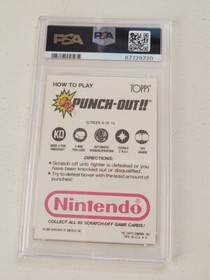1989 Topps Nintendo Scratch Off Punch Out  Super Macho Man Vtg NES PSA 9 Mint #9