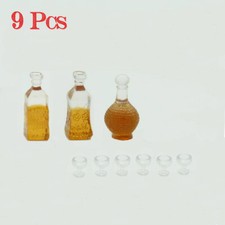 9PC 1:12 Scale Dollhouse Miniatures Accessorie Mini Drinks Wine Bottle Party Bar