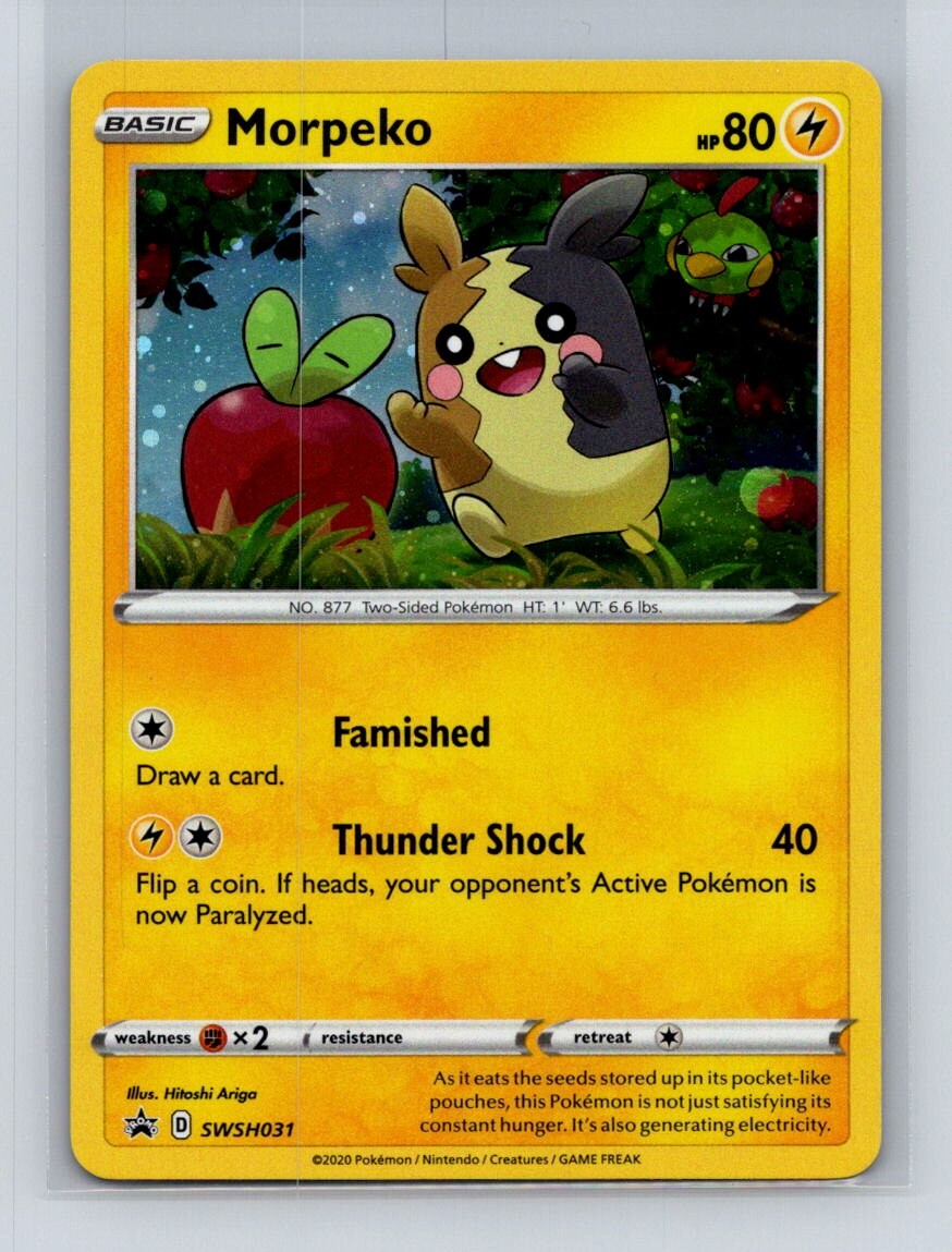 SWSH: Sword & Shield Promo Cards #SWSH031 Morpeko Holo Pokemon TCG