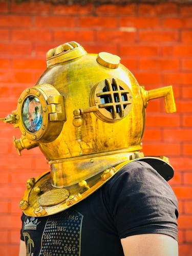 Mark V Marine Scuba Fully Wearable Diving Divers Helmet US Navy diving helmet - Picture 6 of 9