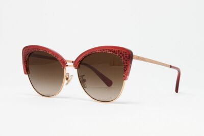 Coach HC7110-557413 Burgundy Rose Gold 55mm Cat Eye Women display picture 3