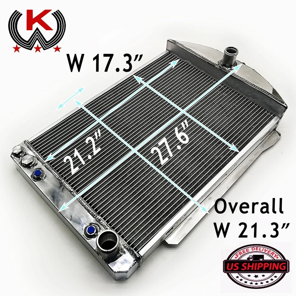 Radiador completo de aluminio para autos Chevy/Chevrolet 1940-1941 Street Rod 3,5 L AT MT Foto 4 de 4