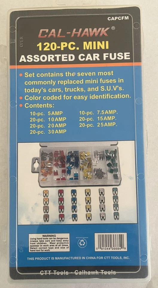 Cal Hawk CAPCFM assorted  mini fuses for Car , SUV and Truck , New open Box - Image 3 of 4