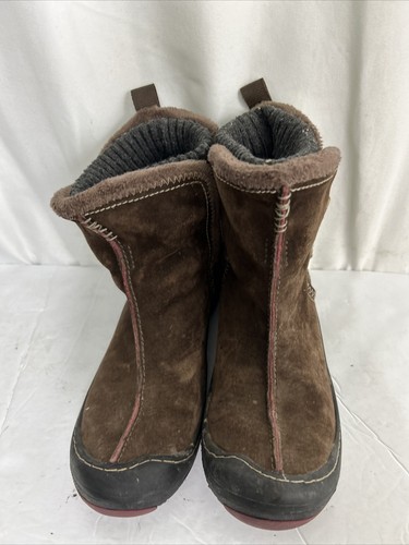 Privo By Clarks Boots Womens 5.5M Winter Ankle Button Flats 37699 Brown Leather - Picture 5 of 13