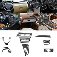 35pcs For Bmw 650i 640i Carbon Fiber Center Console Dashboard Sticker Trim Set