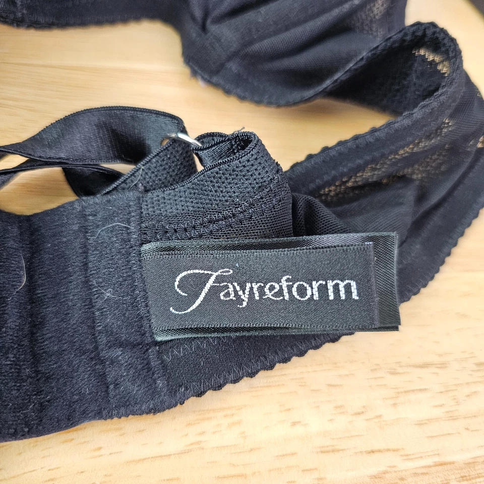 Sujetador Fayreform Mujer 40D Negro Malla Con Aros Encaje Sin Forro Foto 2 de 4