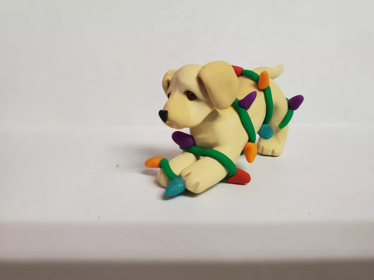 Yellow lab christmas best sale ornament