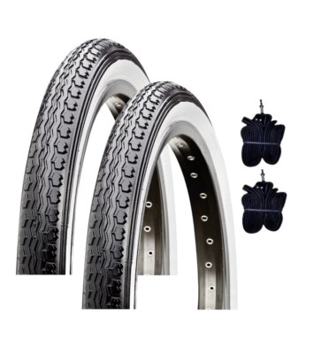 2 Fahrradreifen 26 weiß schwarz Holland City Walking 26x1 3/8 Reifen Reifen