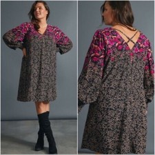 by Anthropologie Cyree Floral Tunic Dress 2 EUC  CG