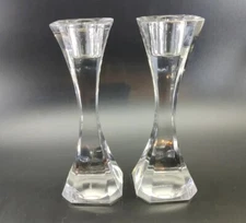  Villeroy & Boch Lead Crystal Candlestick Candle Holders READ!! 