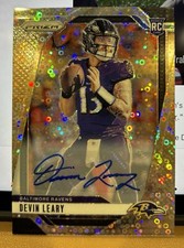 Devin Leary Silver Prizm No Huddle RC Auto - Ravens