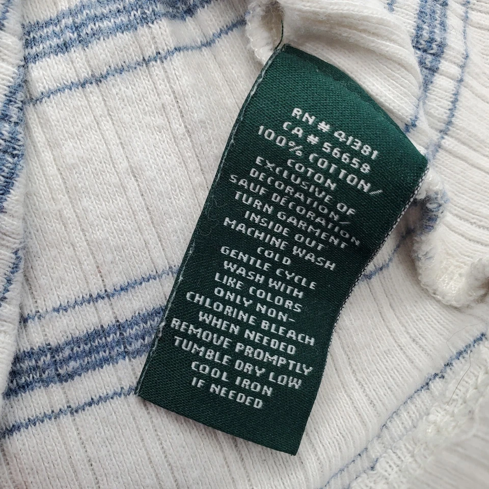 Lauren Ralph Lauren Hoodie Womens Medium Multi Striped Long Sleeve Drawstring - Image 4 of 4