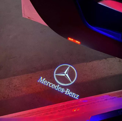 2x Ghost LED Door Step Courtesy Shadow Laser Lights For Mercedes A/B/E/ML/C/GLA/