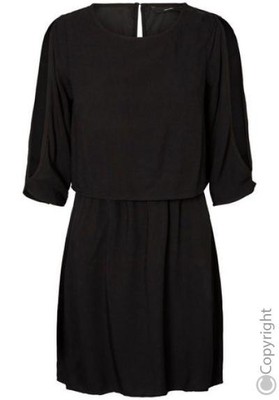 Vero Moda Blusenkleid im Layer - Look schwarz  - neu