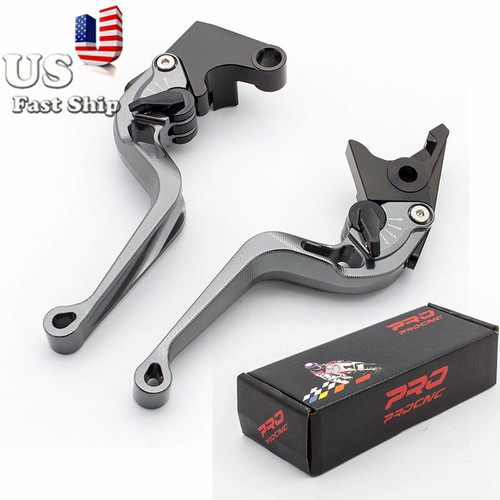 CNC 3D For Kawasaki Z125 2014-2016 Z250 13-14 Short Camber Brake Clutch Levers - Picture 1 of 16