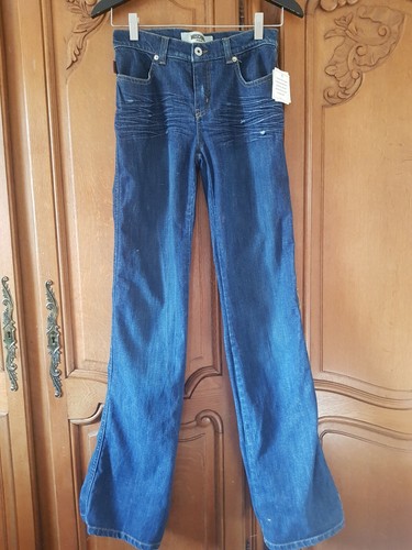 New Moschino Jeans Donna Rare Flares Worn Look Size W 27 L35 - Picture 2 of 11