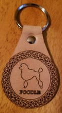 Leather Key Chain Poodle