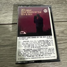 20 Great Love Songs Of The 50S And 60S Cassette 1988 Continental Various Artists