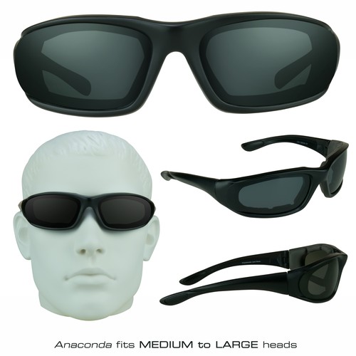 Polarisierte Motorrad Sonnenbrille Schaumstoff gepolstert Reiten Sport Angeln Schutzbrille - Bild 9 von 44