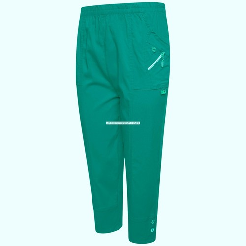 Womens Capri Trousers Ladies Three Quarter Soft 3/4 Cropped Pants Summer Shorts - Picture 42 of 42