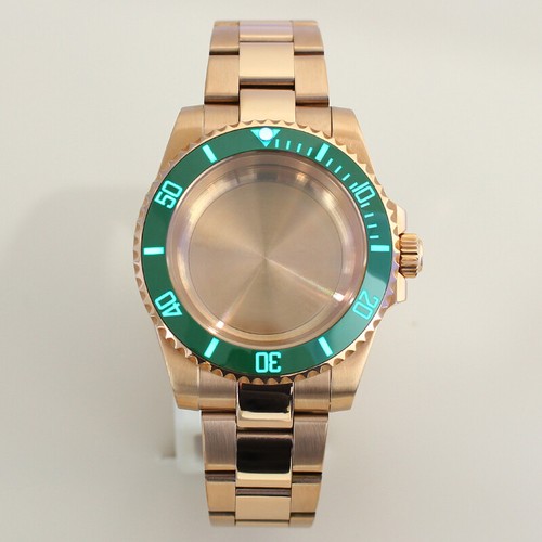 40mm Diver Watch Case strap 3C Luminescent Ceramic Ring For Seiko Nh35 2824 8215 - Picture 11 of 19