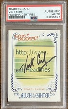 2015 TOPPS ALLEN GINTER VINT CERF SIGNED CARD PSA DNA AUTOGRAPH GOOGLE INTERNET