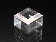FIVE (5) 1" Beveled Acrylic Square Bases Stands Mineral Mounting Display 2.5 cm