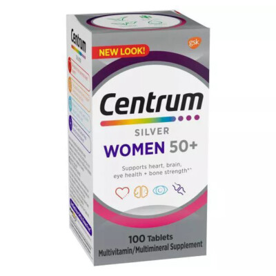 Centrum Silver #1 WOMEN 50+ MULTIVITAMIN / MULTIMINERAL SUPPLEMENT 100 Tablets