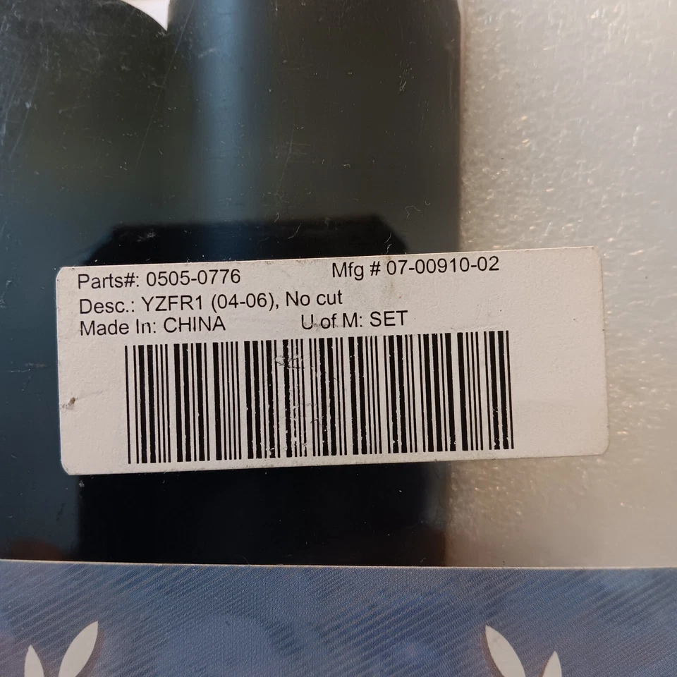 PSR NEGRO Cuadro Deslizante Sin PIEZA CORTADA# 750-6700 YZFR1 04-06 Yamaha YZF-R1 NUEVO Foto 3 de 4