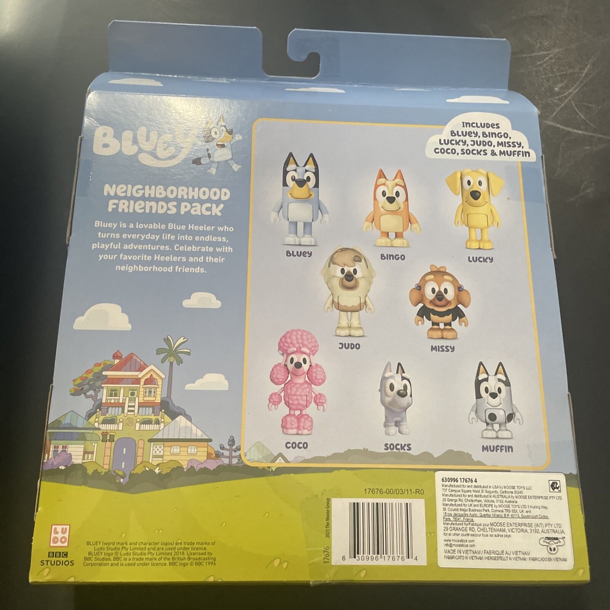 BLUEY Neighborhood Friends ~ 8 Figure Pack ~ Bingo Lucky Judo