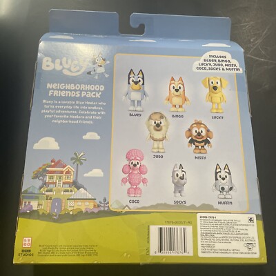BLUEY Neighborhood Friends ~ 8 Figure Pack ~ Bingo Lucky Judo