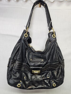 Juicy Couture Purse Black Cow Hide Leather Y2K vtg Handbag | eBay