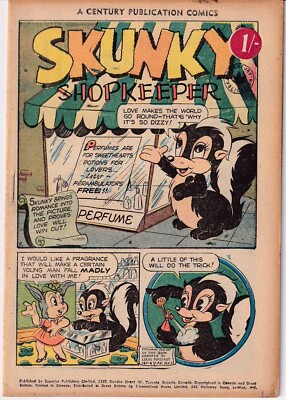 Canadian comic: SKUNKY. A Century Publication c1940s.
