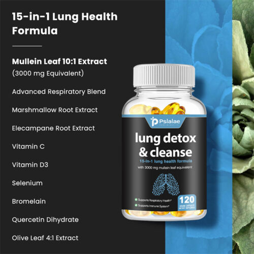 120pcs Lung Detox & Cleanse - Immune Defense & Antioxidant-Mullein, Oregano Leaf - Picture 6 of 12
