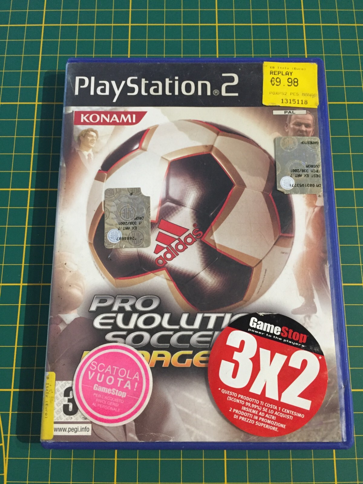 Boite seule italienne Pro évolution soccer Management PlayStation 2 ps2 #A59