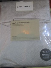 2 West Elm Ripple Jacquard Curtains drapes panels Simple Taupe 48 84