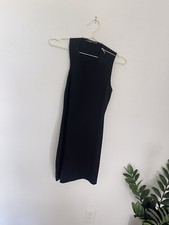 ZARA Cutout Crepe Mini Dress With Shoulder Zipper Detail