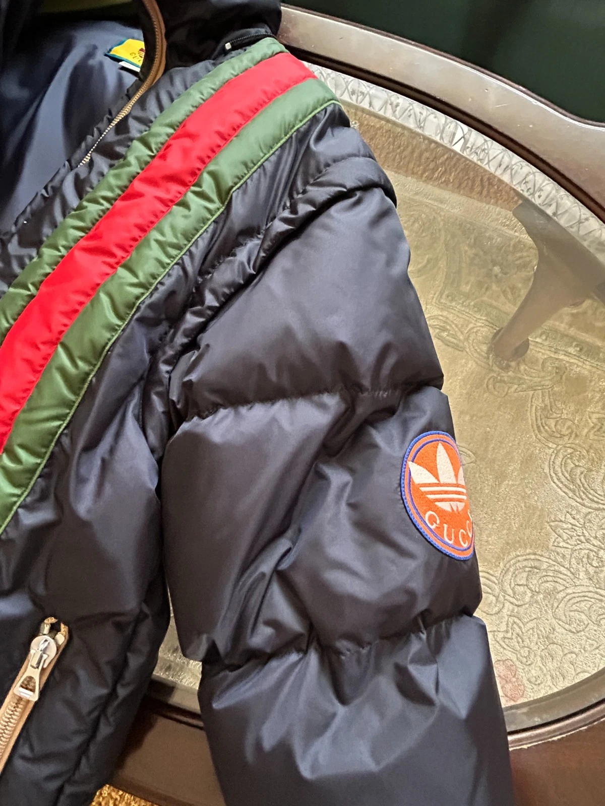 NWT Gucci x adidas Down Puffer Jacket – Navy (Style 713712 ZALUJ 4210) image 20
