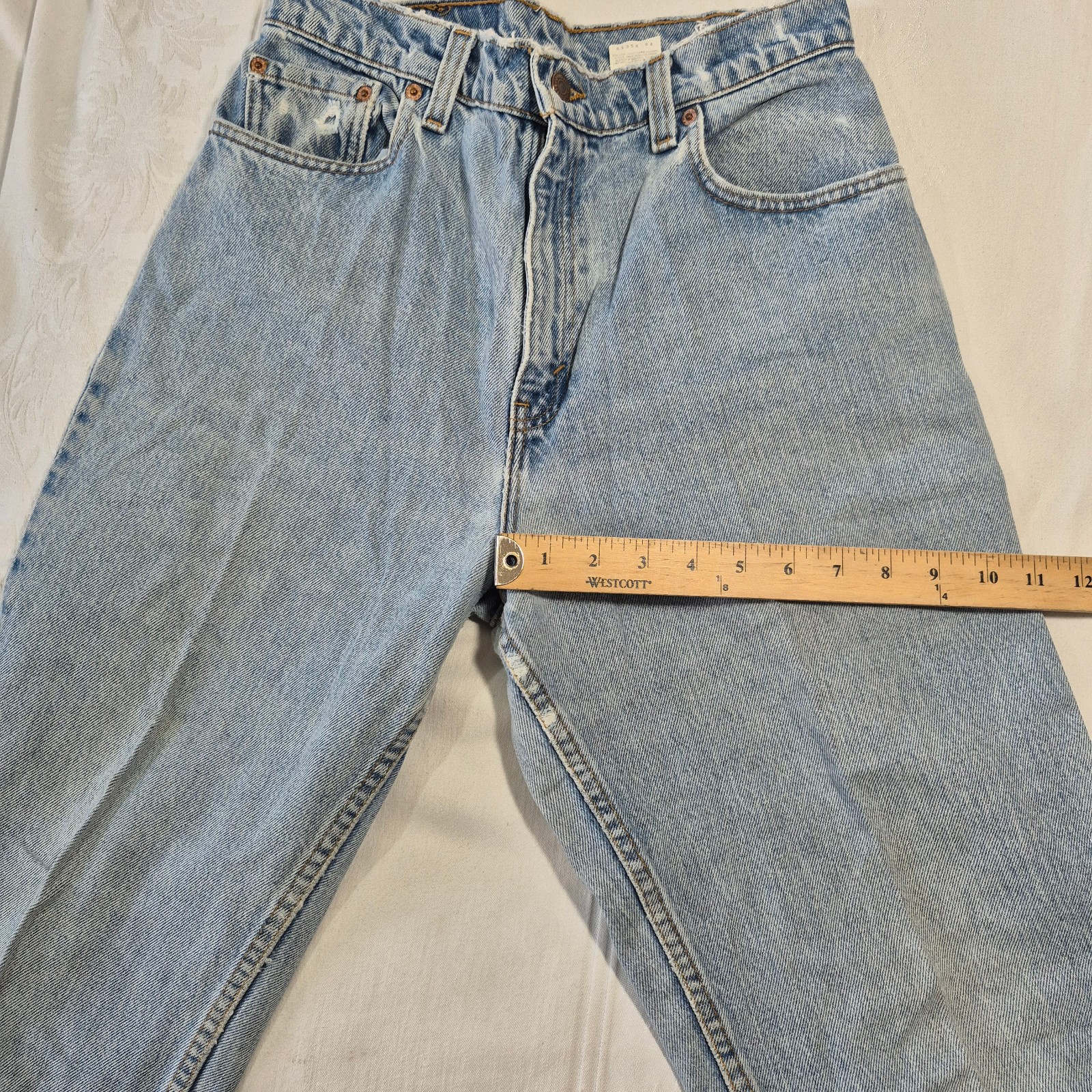 VTG LEVIS 551 JEANS RELAXED FIR TAPERED LEG HIGH RISE SIZE 10 MEDIUM 28x30 USA thumbnail 4