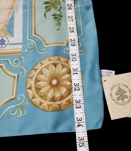 NWT Echo The Vatican Library Collection Scarf Cherubs Rose Design Italy 34x34" - Picture 9 of 11