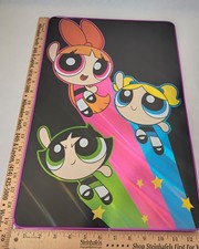 Powerpuff Girls Retro Tin Sign Embossed Metal Holographic Wall Art Decor 18x12"