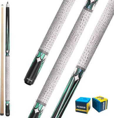 58'' One Piece Pool Cue Stick with 12.5 MM Tip, Weight 20 OZ, Hardwood Canadian M