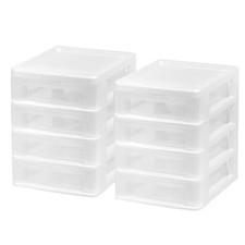 2pk 4 Drawer Desktop Organizer Compact White