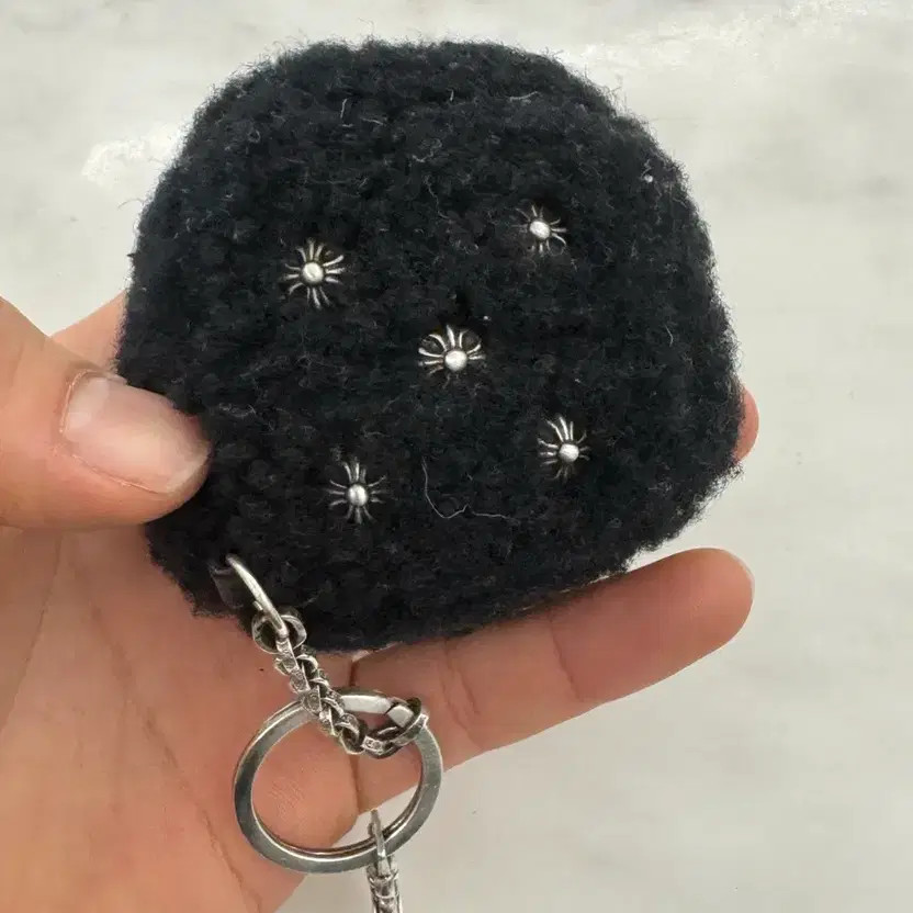 Chrome Hearts Dice Fuzzy Keychain - Used, Slight Wear thumbnail 5