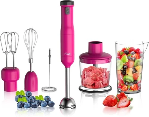 Rosewill 6-in-1 Multi-Speed Cordless Rechargeable Immersion Hand Blender, Heavy