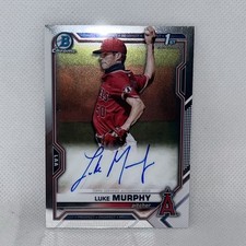 2021 Bowman Draft Chrome Luke Murphy #CDA-LMU 1st Bowman Auto! L.A. Angels!