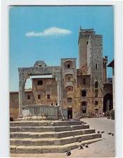 Postcard Piazza della Cisterna San Gimignano Italy
