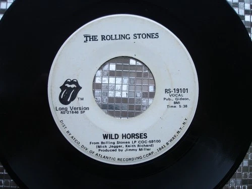 The Rolling Stones ~ Wild Horses ~  7"  45rpm Single White Label Promo RS 19101