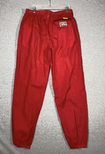 Vintage Marlboro Track Pants Mens Large 32 Red Nylon Adventure Team Zip Pocket