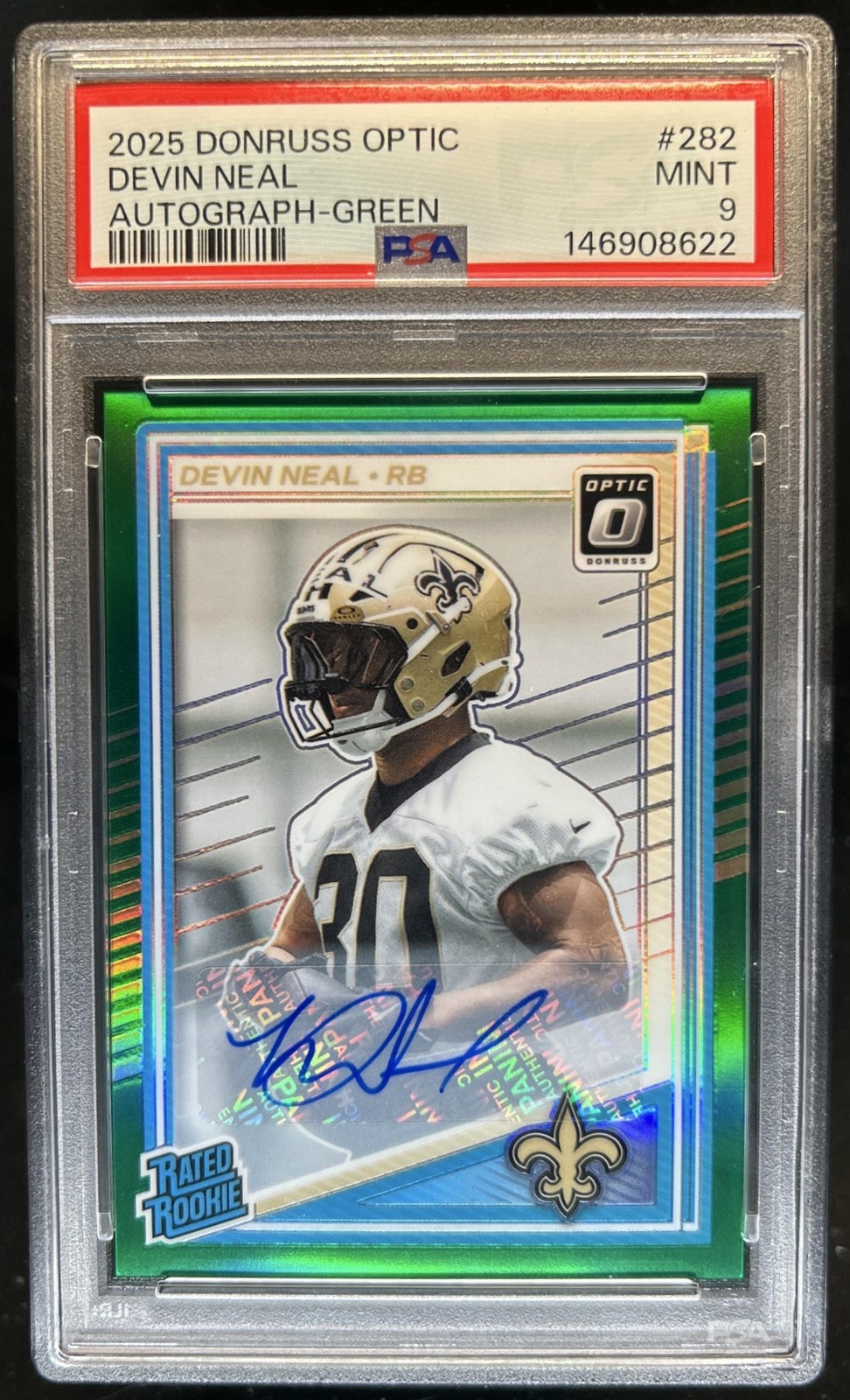 Devin Neal Panini Donruss Optic #282 Autograph Green